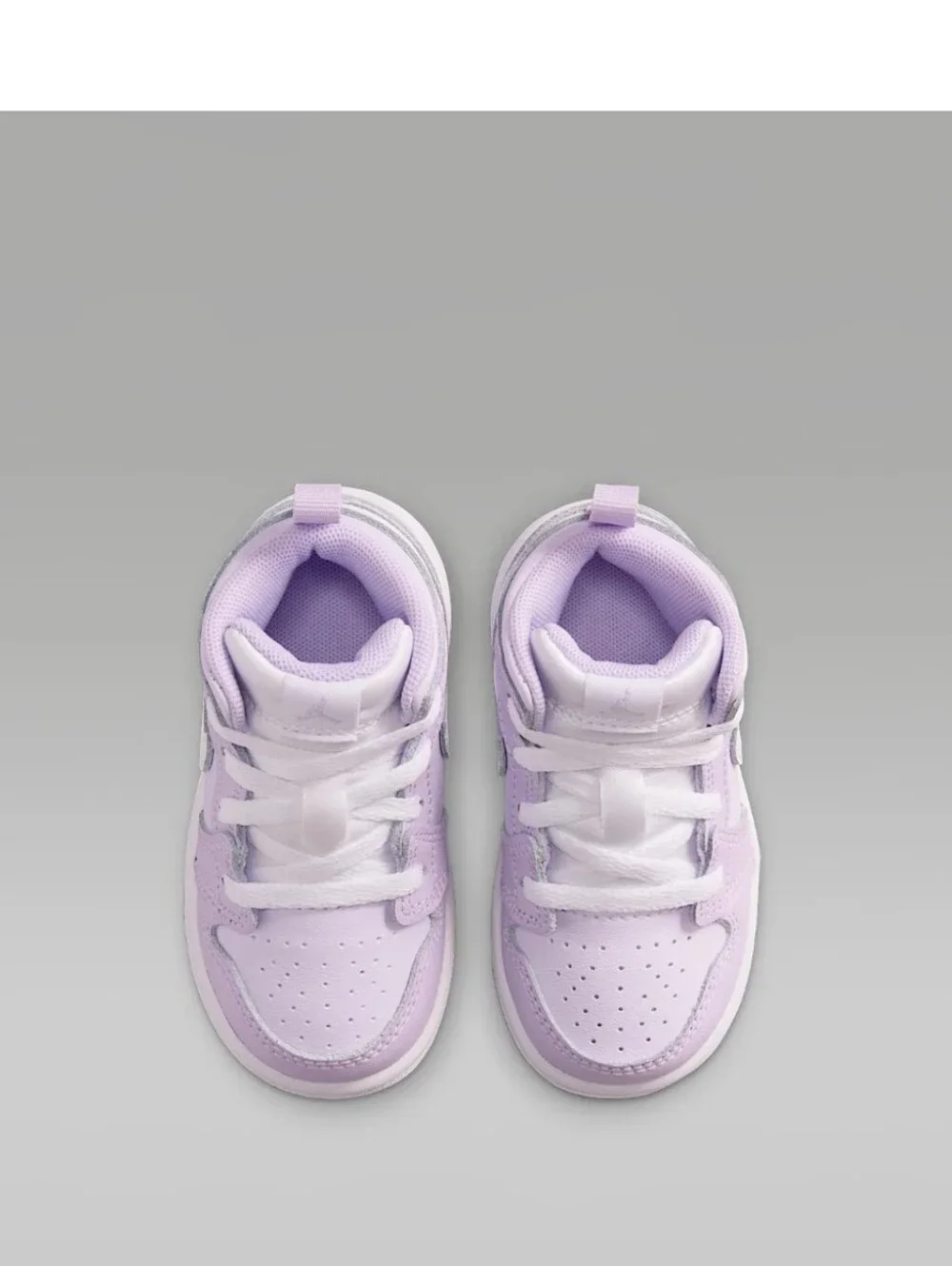 Girls Bling Purple Jordan 1 Mid Sneakers Custom With Clear Swarovski Crystals